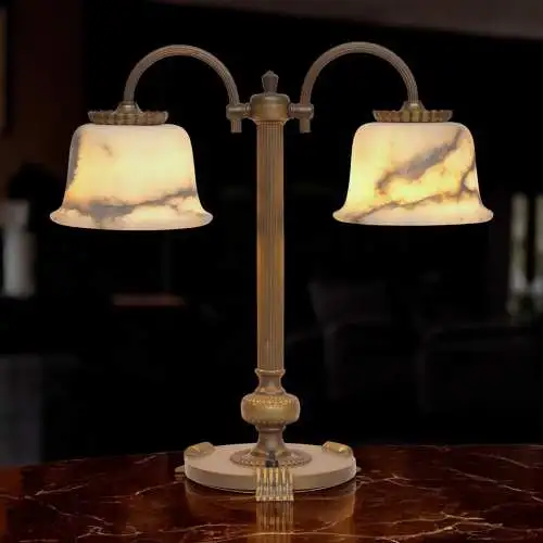 Elegante original Art Déco Kontorleuchte "HARVARD"  1920er Tischlampe