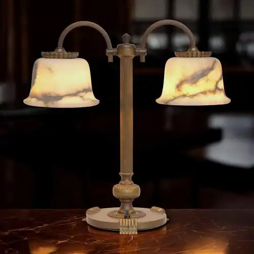 Elegante original Art Déco Kontorleuchte "HARVARD"  1920er Tischlampe