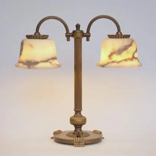 Elegante original Art Déco Kontorleuchte "HARVARD"  1920er Tischlampe