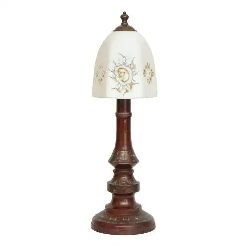 Elegante Art Déco Tischleuchte "ALGIER" Cloisonné 1940er Tischlampe