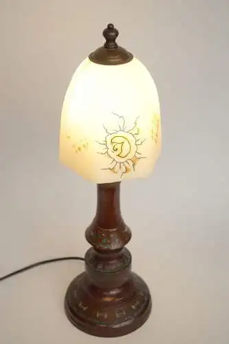 Elegante Art Déco Tischleuchte "ALGIER" Cloisonné 1940er Tischlampe