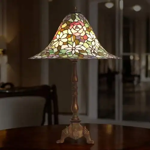 Sehr große, traumhafte Jugendstil Tiffany Tischleuchte Salonlampe "BIG DWARF"