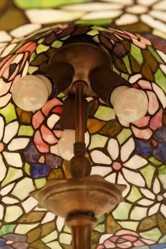 Sehr große, traumhafte Jugendstil Tiffany Tischleuchte Salonlampe "BIG DWARF"