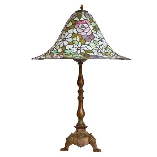 Sehr große, traumhafte Jugendstil Tiffany Tischleuchte Salonlampe "BIG DWARF"