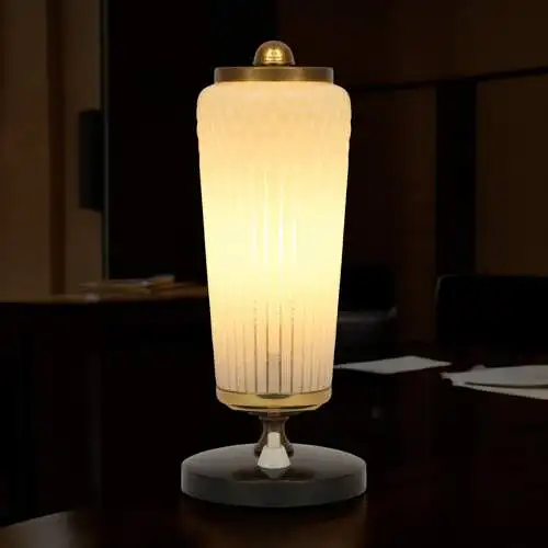 Elegante original Art Déco Tischleuchte "LITFAß" Tischlampe Unikat