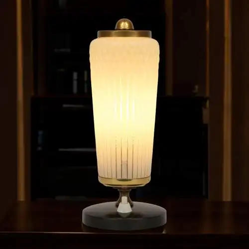 Elegante original Art Déco Tischleuchte "LITFAß" Tischlampe Unikat