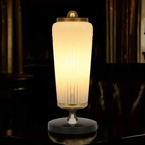 Elegante original Art Déco Tischleuchte "LITFAß" Tischlampe Unikat