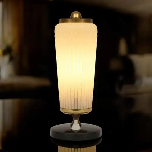 Elegante original Art Déco Tischleuchte "LITFAß" Tischlampe Unikat