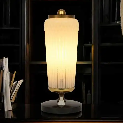 Elegante original Art Déco Tischleuchte "LITFAß" Tischlampe Unikat