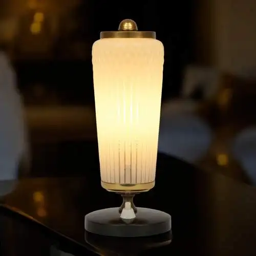 Elegante original Art Déco Tischleuchte "LITFAß" Tischlampe Unikat