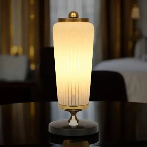 Elegante original Art Déco Tischleuchte "LITFAß" Tischlampe Unikat