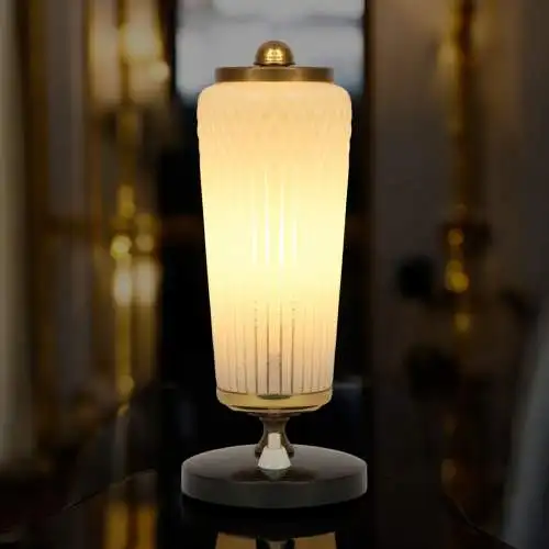 Elegante original Art Déco Tischleuchte "LITFAß" Tischlampe Unikat