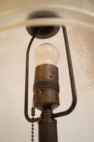 Traumhaft schöne Jugendstil Tischlampe "MELANGÉ" Kaffeehausleuchte geätzt