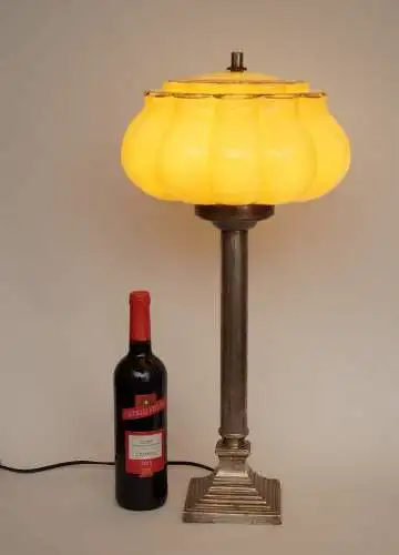 Art Déco Tischlampe "BOSTON GLOBE" Unikat Tischleuchte Schreibtischlampe
