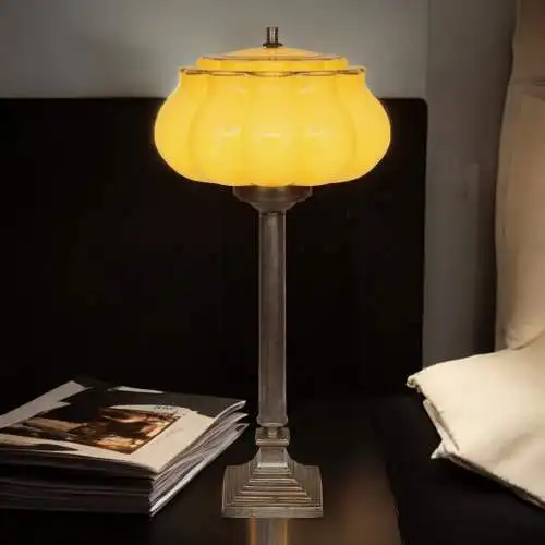Art Déco Tischlampe "BOSTON GLOBE" Unikat Tischleuchte Schreibtischlampe