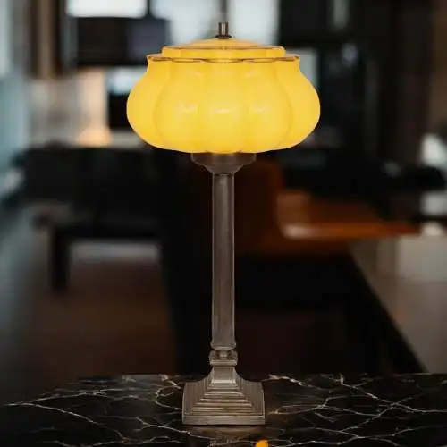 Art Déco Tischlampe "BOSTON GLOBE" Unikat Tischleuchte Schreibtischlampe