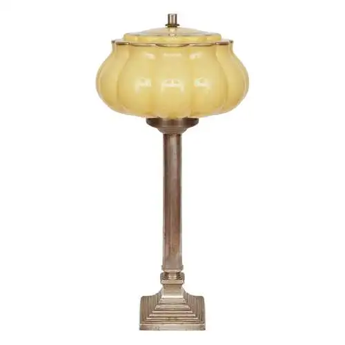 Art Déco Tischlampe "BOSTON GLOBE" Unikat Tischleuchte Schreibtischlampe