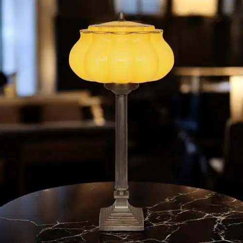 Art Déco Tischlampe "BOSTON GLOBE" Unikat Tischleuchte Schreibtischlampe