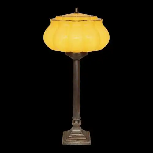 Art Déco Tischlampe "BOSTON GLOBE" Unikat Tischleuchte Schreibtischlampe