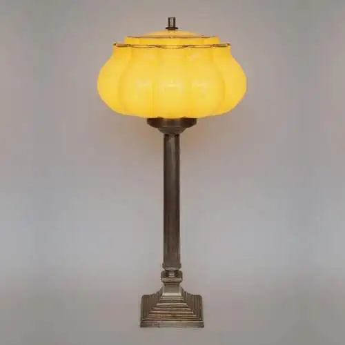 Art Déco Tischlampe "BOSTON GLOBE" Unikat Tischleuchte Schreibtischlampe