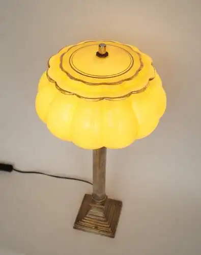 Art Déco Tischlampe "BOSTON GLOBE" Unikat Tischleuchte Schreibtischlampe