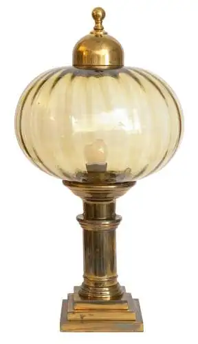 Jugendstil Art Deco Lampe Tischleuchte "ANTONIO BAY" Messinglampe Einzelstück