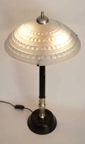 Art Deco Lampe Tischleuchte Einzelstück "BLACK & BLUE" Tischlampe