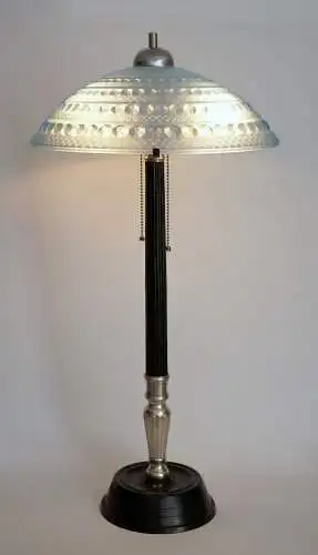 Art Deco Lampe Tischleuchte Einzelstück "BLACK & BLUE" Tischlampe