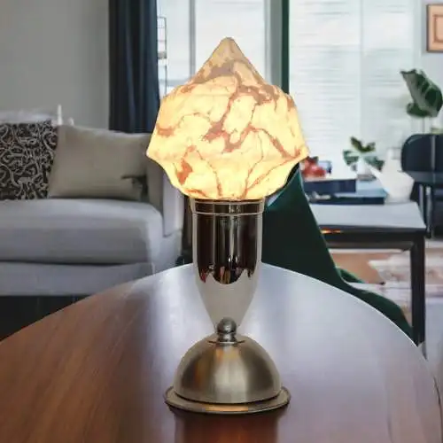 Design Bauhaus Art Deco Tischleuchte "JETTE" Unikat Tischlampe Schreibtischlampe