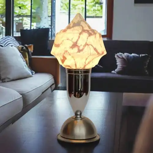 Design Bauhaus Art Deco Tischleuchte "JETTE" Unikat Tischlampe Schreibtischlampe