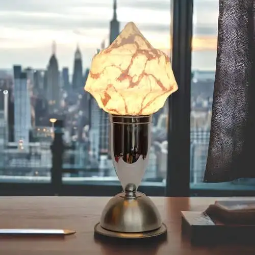 Design Bauhaus Art Deco Tischleuchte "JETTE" Unikat Tischlampe Schreibtischlampe
