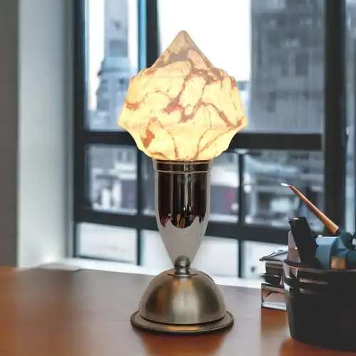 Design Bauhaus Art Deco Tischleuchte "JETTE" Unikat Tischlampe Schreibtischlampe