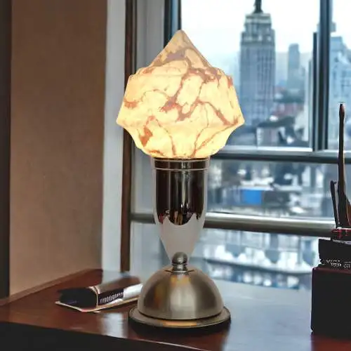 Design Bauhaus Art Deco Tischleuchte "JETTE" Unikat Tischlampe Schreibtischlampe