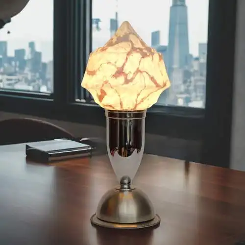 Design Bauhaus Art Deco Tischleuchte "JETTE" Unikat Tischlampe Schreibtischlampe