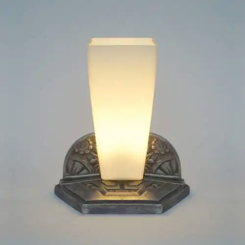 Einzigartige Art Déco Tischleuchte "OBÉLISQUE INVERSÉ" Unikat Tischlampe Lampe