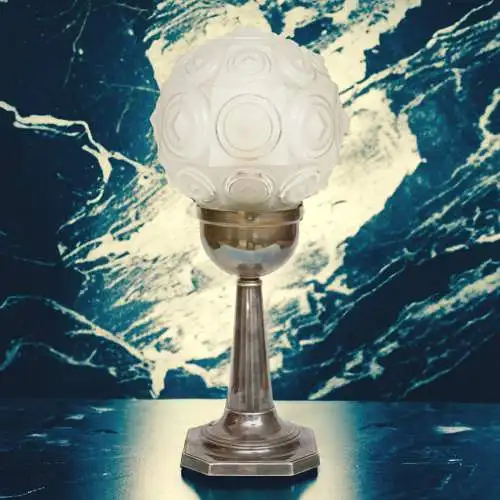 Art Deco Lampe Tischleuchte "ROUND DICE" Tischlampe 1930 Leuchte