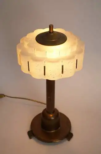 Art Deco Lampe Tischleuchte "SAN SEBASTIAN" um 1930 Bankerleuchte Leuchte