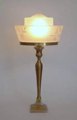 Art Deco Lampe Schreibtischleuchte "TOP OF THE WORLD" Tischlampe Leuchte