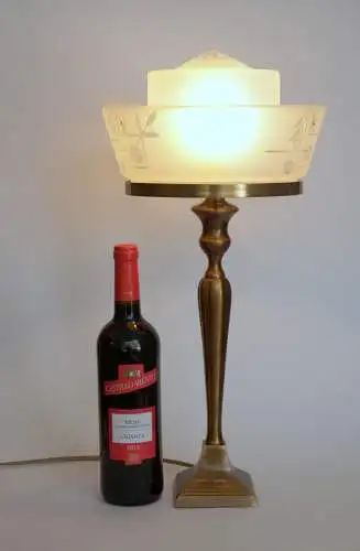 Art Deco Lampe Schreibtischleuchte "TOP OF THE WORLD" Tischlampe Leuchte
