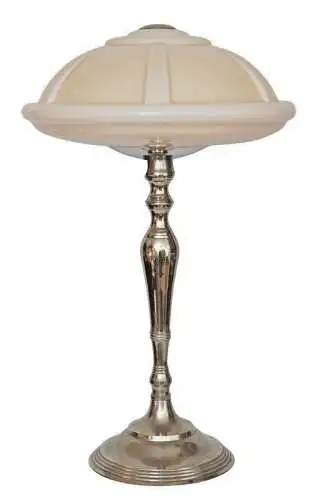 Art Deco Lampe Tischleuchte Tischlampe "SPACE NEEDLE" Chrom Bauhaus 60cm