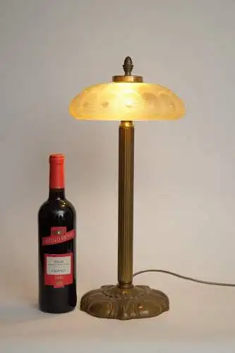 Sehr elegante original Art Déco Schreibtischleuchte "LEOPOLDSTADT" Messinglampe