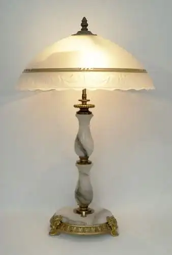 Große elegante Jugendstil Art Déco Schreibtischlampe Tischleuchte Unikat