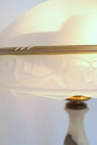 Große elegante Jugendstil Art Déco Schreibtischlampe Tischleuchte Unikat