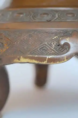 Unikat Art Déco Tischleuchte "OKINAWA" Bronze Einzelstück