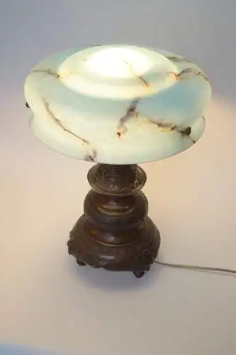 Unikat Art Déco Tischleuchte "OKINAWA" Bronze Einzelstück
