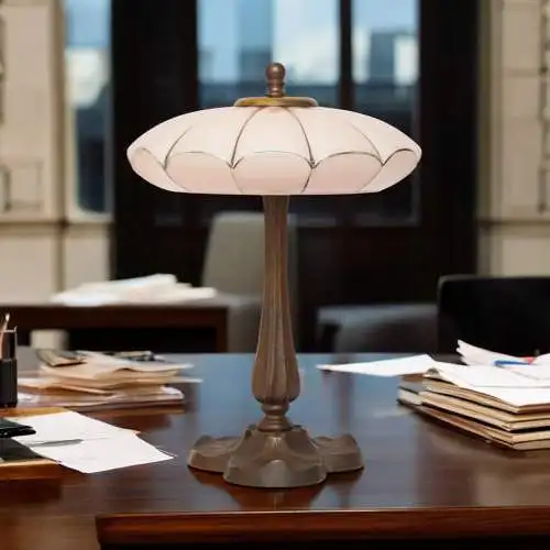 Wunderschöne unikate Art Déco Tischleuchte "LILLE" Einzelstück Messinglampe
