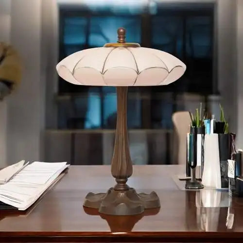 Wunderschöne unikate Art Déco Tischleuchte "LILLE" Einzelstück Messinglampe