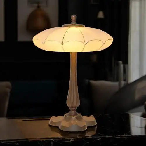 Wunderschöne unikate Art Déco Tischleuchte "LILLE" Einzelstück Messinglampe