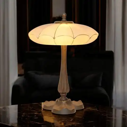 Wunderschöne unikate Art Déco Tischleuchte "LILLE" Einzelstück Messinglampe