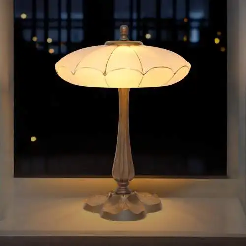 Wunderschöne unikate Art Déco Tischleuchte "LILLE" Einzelstück Messinglampe